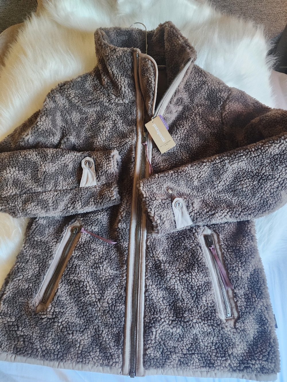 New Tags Nwt Women Patagonia Divided Sky Lined Jacket L TOPSOIL BROWN
